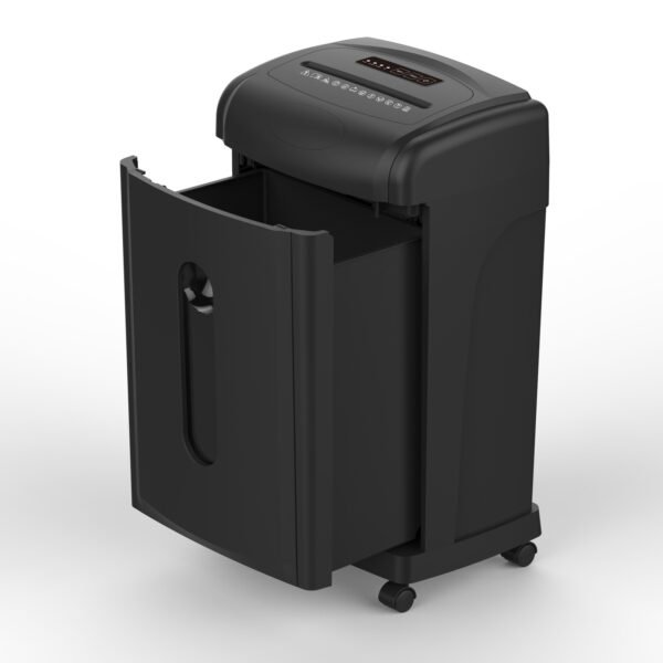 12 Sheet(A4)Plastic Paper Shredder P-5 Micro Cut 2*14MM for Office and SOHO with Pull Out Basket